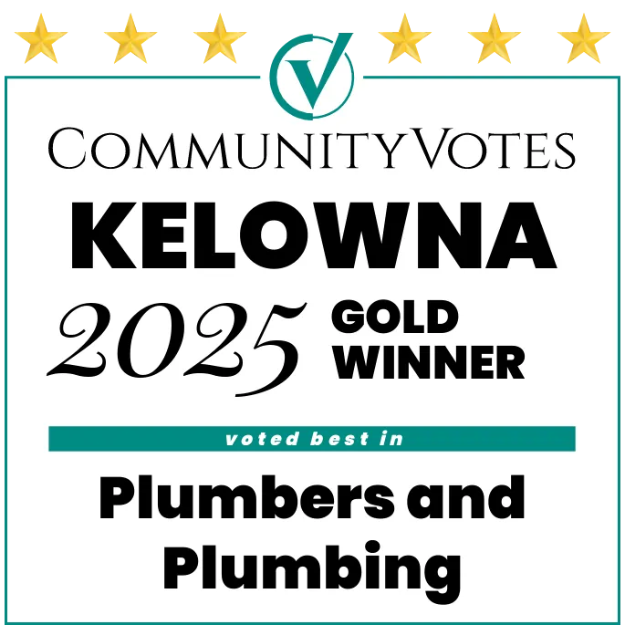 CommunityVotes Kelowna 2025 Gold winner — Plumbers and Plumbing
