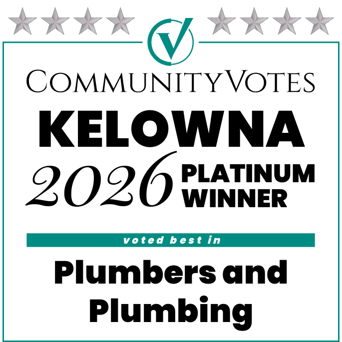 CommunityVotes Kelowna 2026 Platinum winner — Plumbers and Plumbing